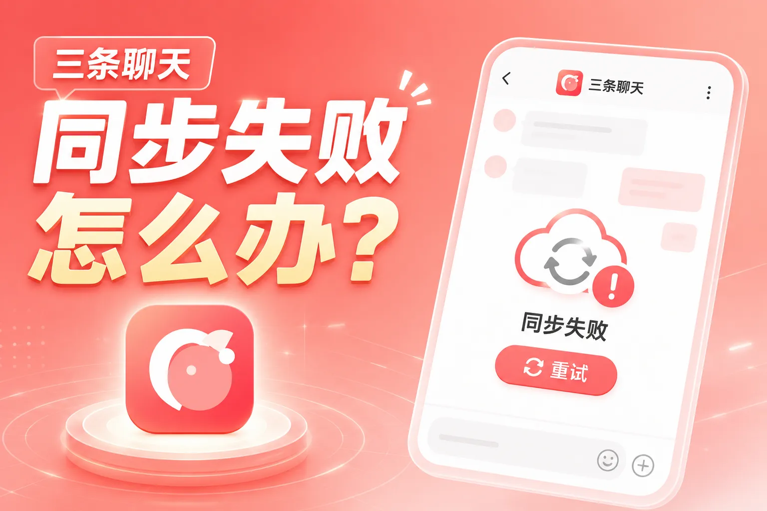 三条聊天同步失败怎么办？