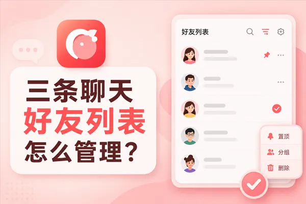 三条聊天好友列表怎么管理？